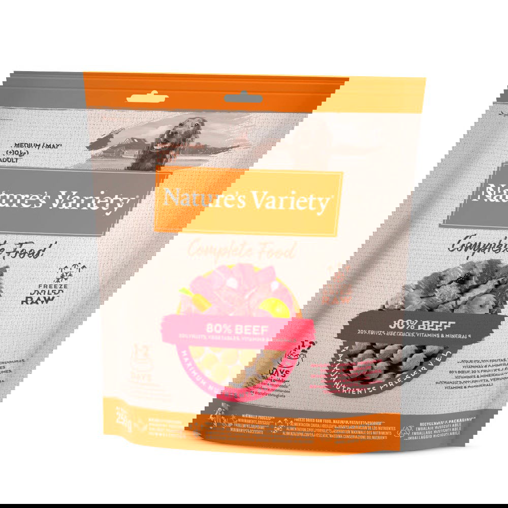 Natures Variety Freeze Dried Complete Meal Adult Beef 250g - Raw To Your Door