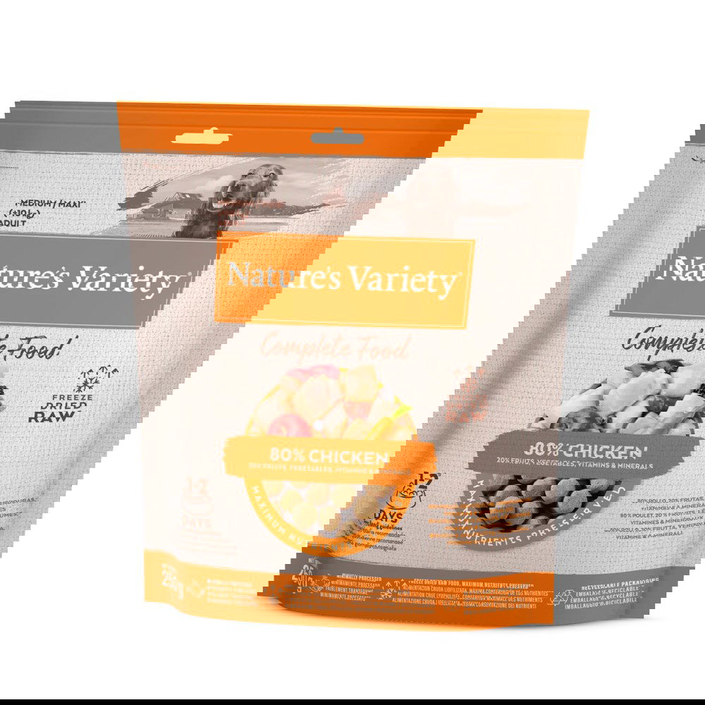 Natures Variety Freeze Dried Complete Meal Adult Chicken 250g - Raw To Your Door
