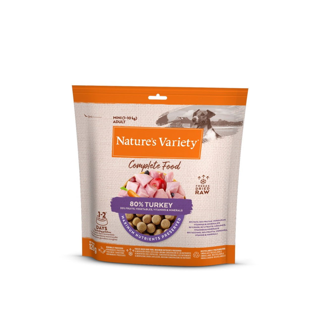 Natures Variety Freeze Dried Complete Meal Adult Turkey 120g - Raw To Your Door