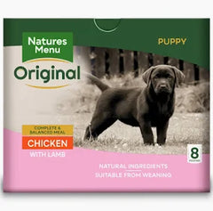 Natures menu Chicken with Lamb puppy Pouches 8x300g Multipack