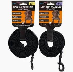 Hem & Boo Non Slip Rubber grip Training Lead 3m Black