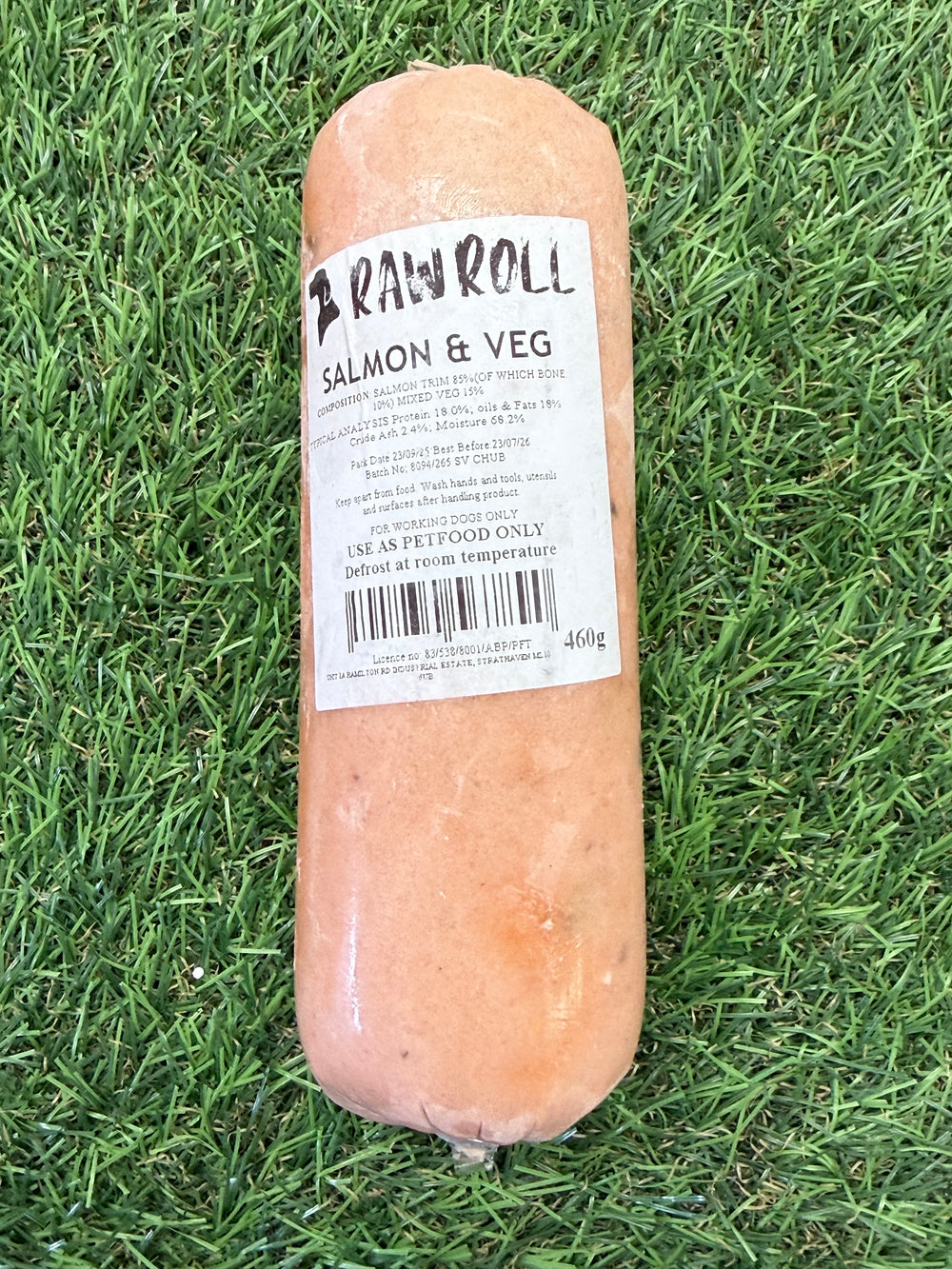 Raw Rolls Salmon & Veg Chubb 460g