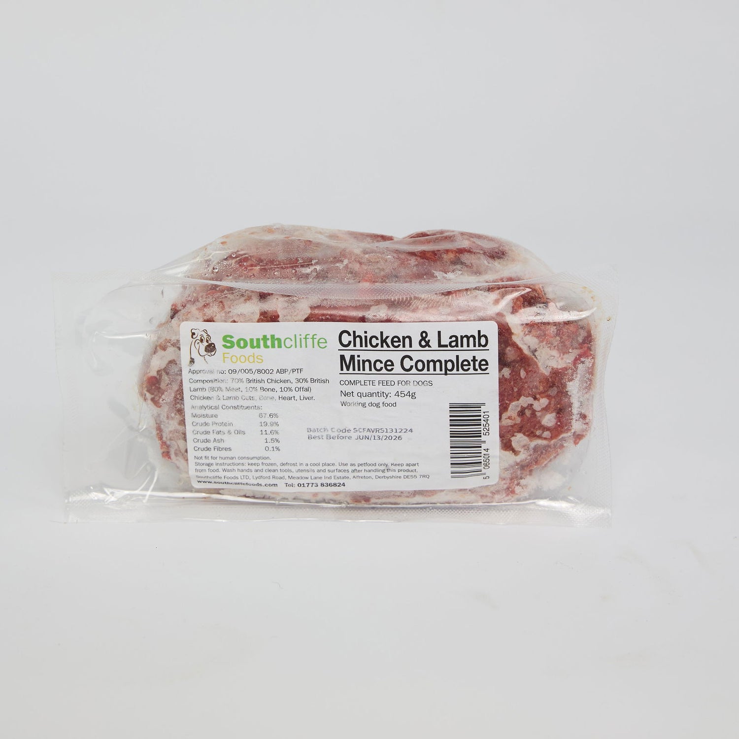 Southcliffe Chicken And Lamb single 454g - Raw To Your Door