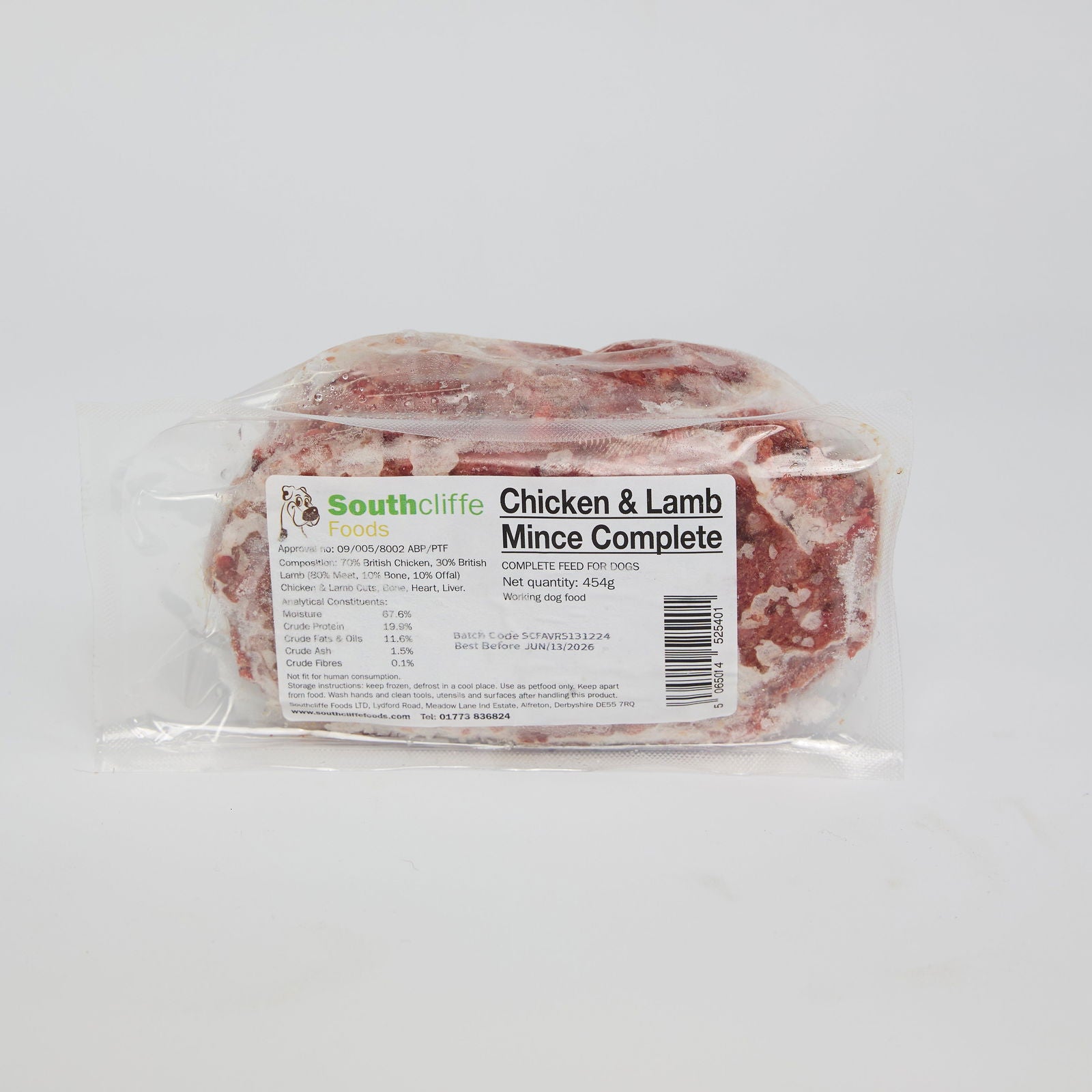 Southcliffe Chicken And Lamb single 454g - Raw To Your Door