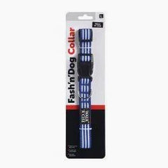 Walk R Cise Fase N Dog Collar Blue Strip collar large