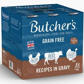 Butchers Grain Free Recipes in Gravy tins  18x400g