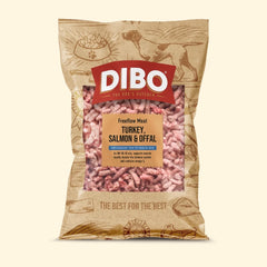 DIBO TURKEY SALMON & OFFAL FREEFLOW 1KG