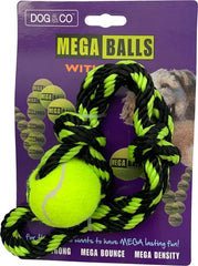 Dog & co Mega ball with rope 1.8