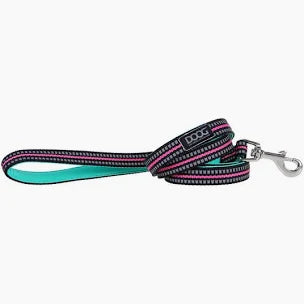 DOOG NEON CLIP IT NEOPRENE DOG LEAD - Green/Pink