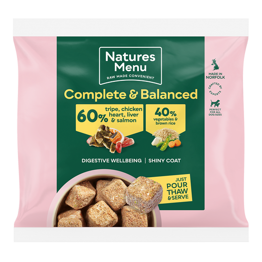 Natures menu Tripe, Chicken Heart, Liver 60/40 Nuggets 1kg