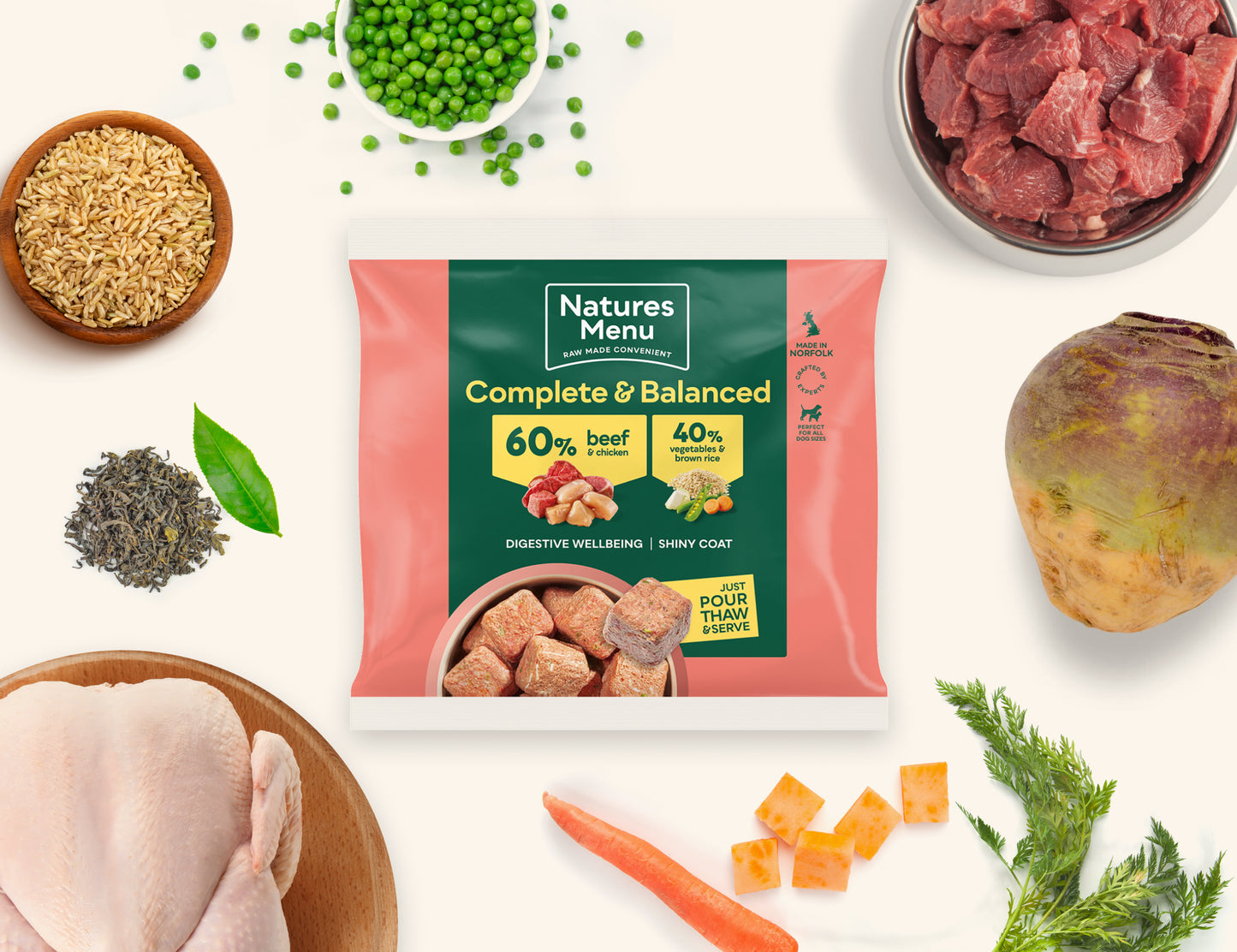 Natures Menu  Beef & Chicken 60/40 nuggets 1kg