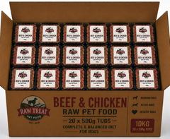 Raw Treat Beef & Chicken Full Box 20x500g