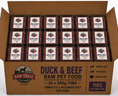Raw Treat Duck & Beef Full Box 20x500g