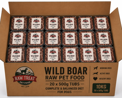 Raw Treat Pet Food Wild Boar Full Box 20x500g
